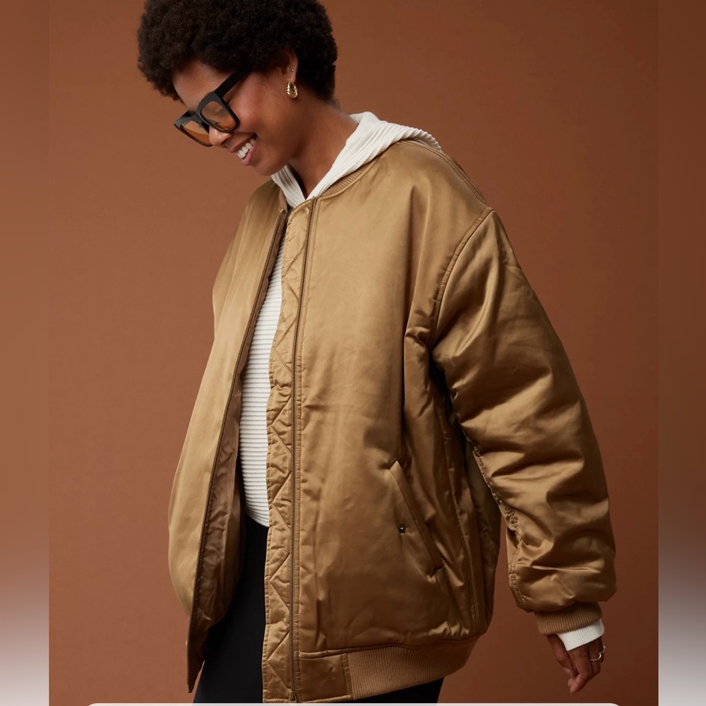 NWT OFFLINE by Aerie Women's Satin Bomber Jacket XS